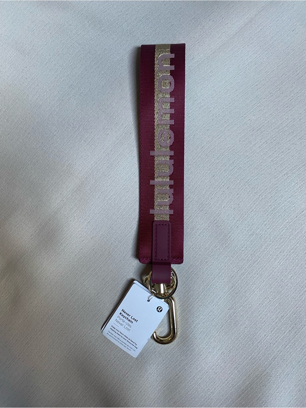 Lululemon Burgundy Key Chain